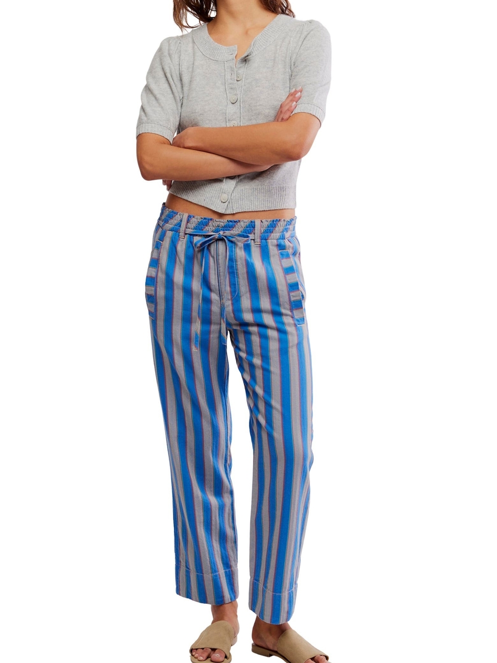 Free People Marielle Stripe Drawstring Pants